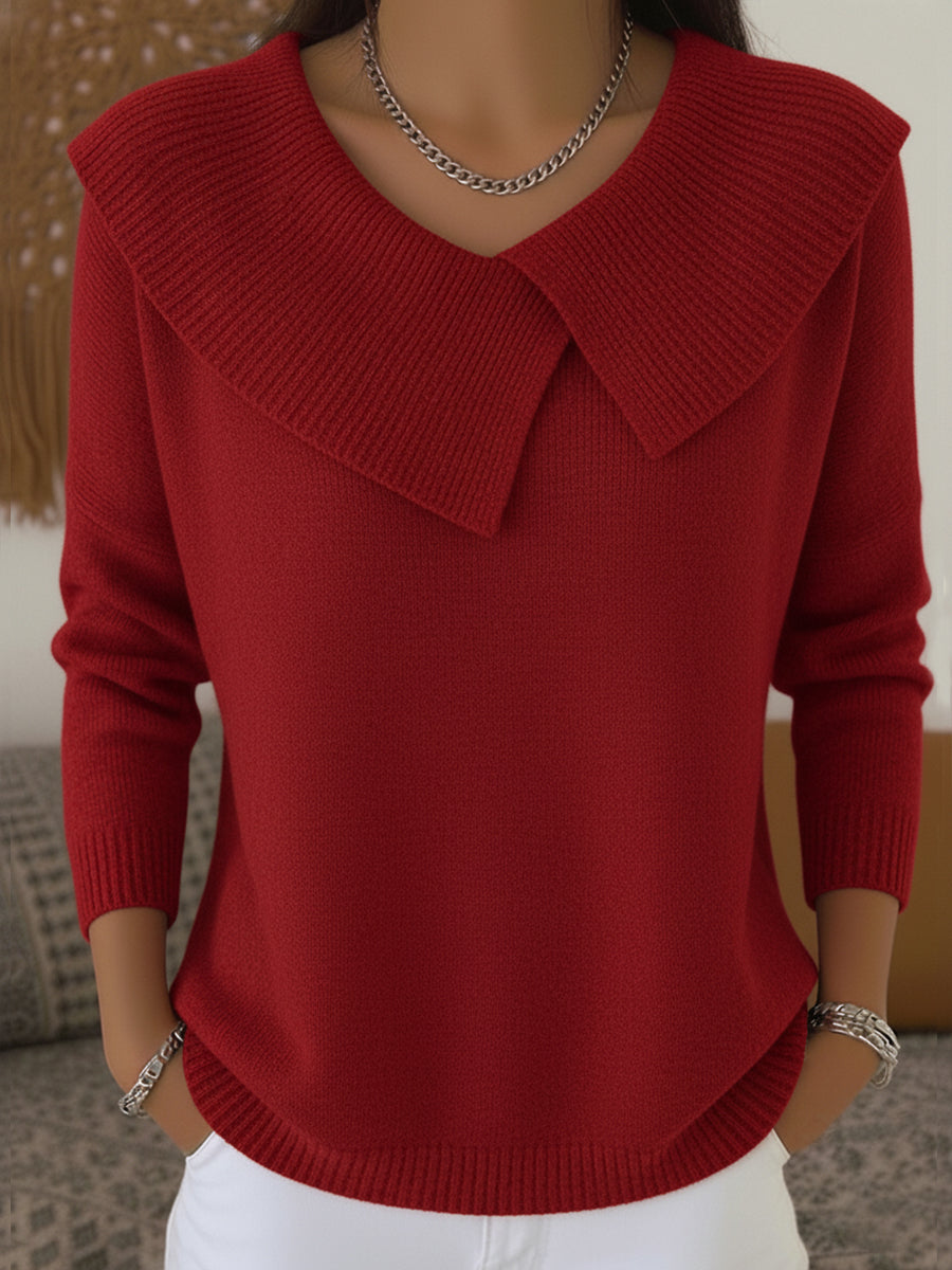 Nina™ Maglione con Dettagli a Contrasto