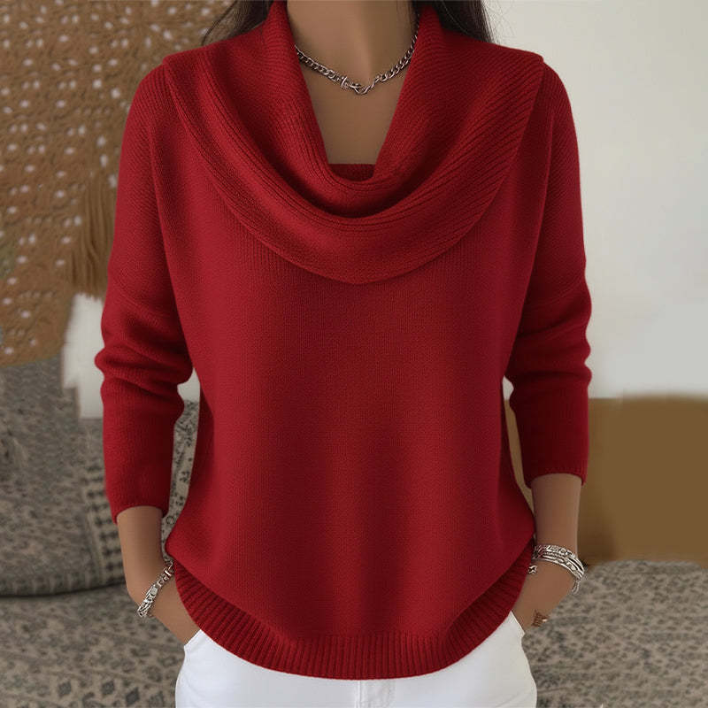 Scarlett™ Maglione con Collo Drappeggiato