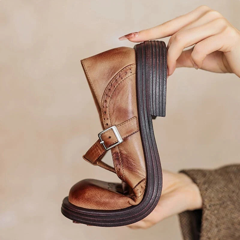 Elvara | Scarpe con Cinturino in Pelle